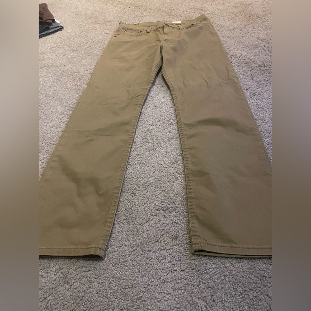 Khaki, straight fit, wrangler pants - 32x30